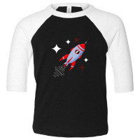 Atomic Rocket Retro Mid Century Modern Futuristic Spaceship Toddler 3/4 Sleeve Tee | Artistshot