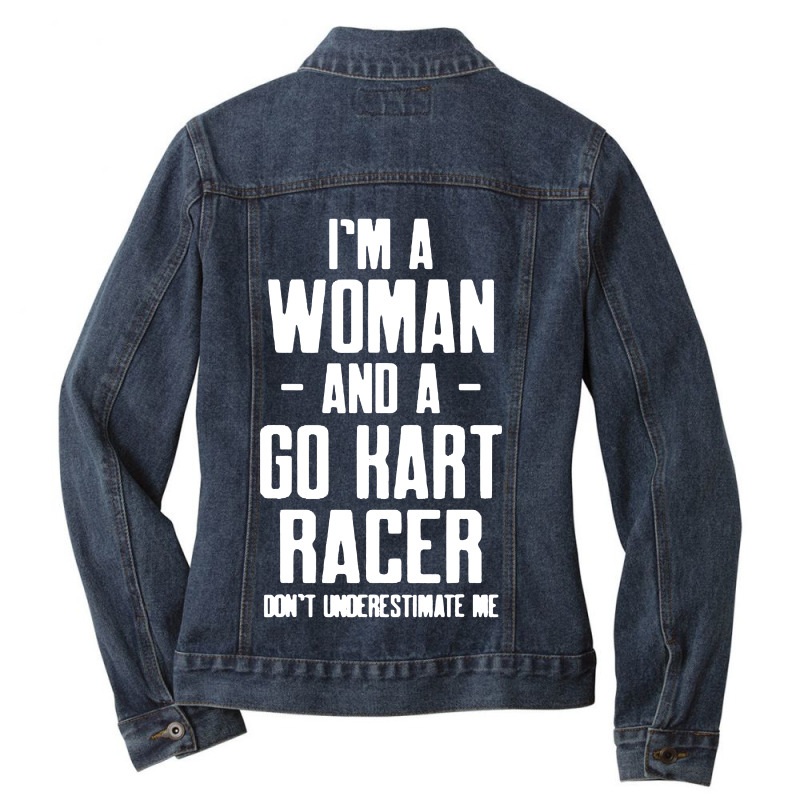 Go Cart Racer Ladies Denim Jacket by jasmine Tees | Artistshot