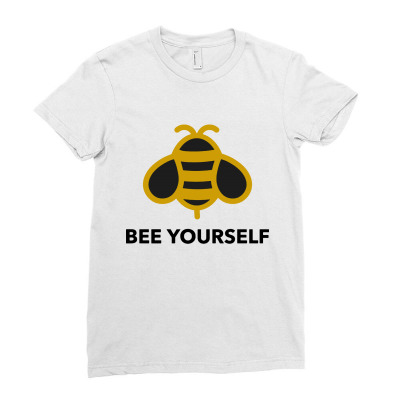 Bee Yourself Ladies Fitted T-shirt Designed By Jasmine Tees
