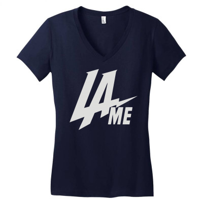 Lame Women's V-neck T-shirt Designed By Mdk Art