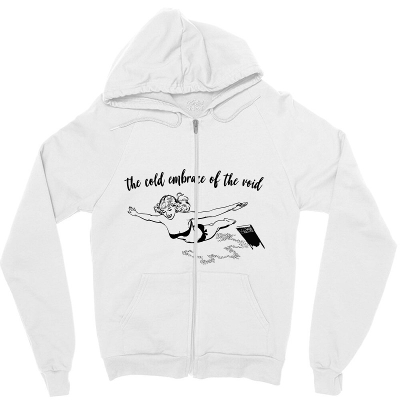 The Cold Embrace Of The Void Zipper Hoodie by wardiyatre | Artistshot