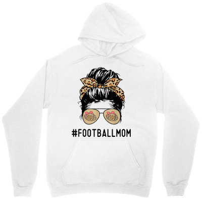 Messy Bun Girl Leopard Football Mom shirt, hoodie, sweater, long