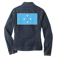 Micronesia T Shirt Chuukese Tee Flag Souvenir Gift T Shirt Ladies Denim Jacket | Artistshot