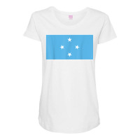 Micronesia T Shirt Chuukese Tee Flag Souvenir Gift T Shirt Maternity Scoop Neck T-shirt | Artistshot