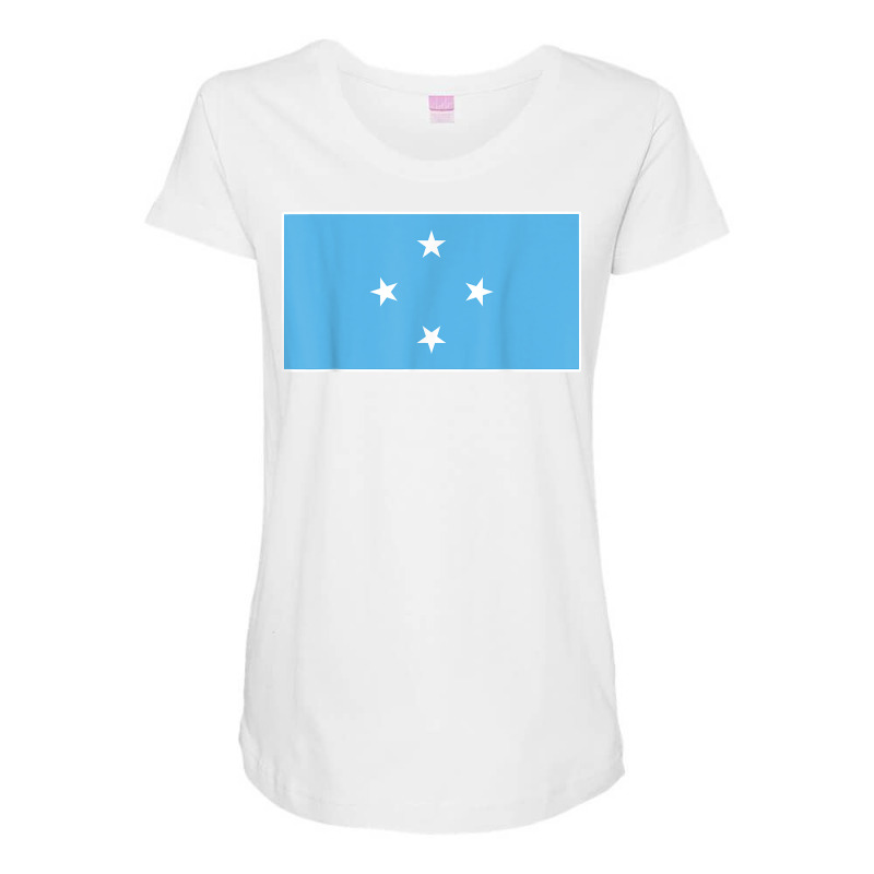 Micronesia T Shirt Chuukese Tee Flag Souvenir Gift T Shirt Maternity Scoop Neck T-shirt by holly434 | Artistshot