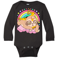 Animal T  Shirt Cute Sloth Magical Unicorn Slothicorn Lazy Animal T  S Long Sleeve Baby Bodysuit | Artistshot