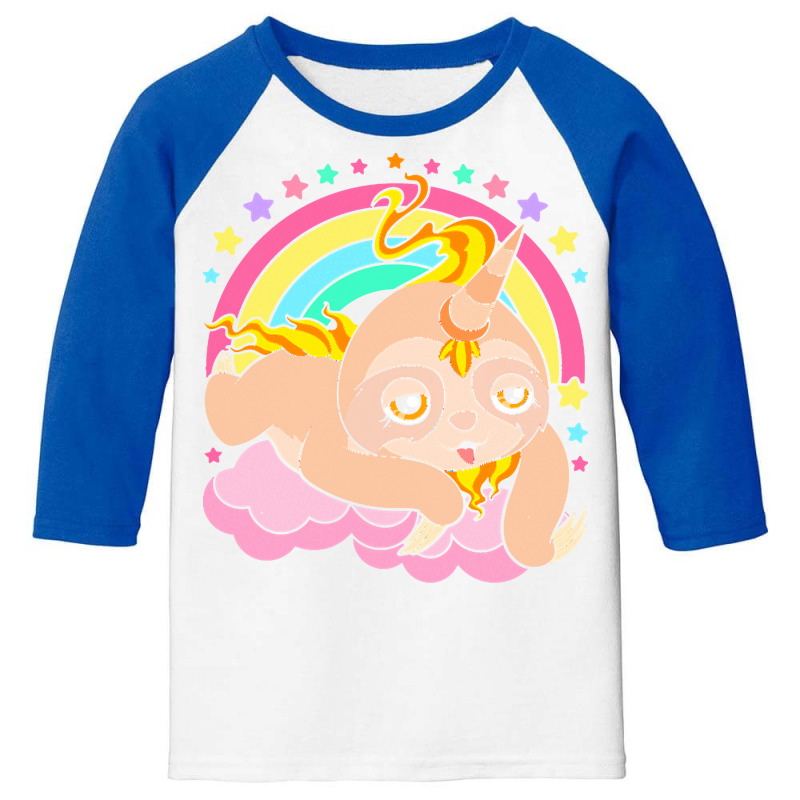 Animal T  Shirt Cute Sloth Magical Unicorn Slothicorn Lazy Animal T  S Youth 3/4 Sleeve by wlowe820 | Artistshot