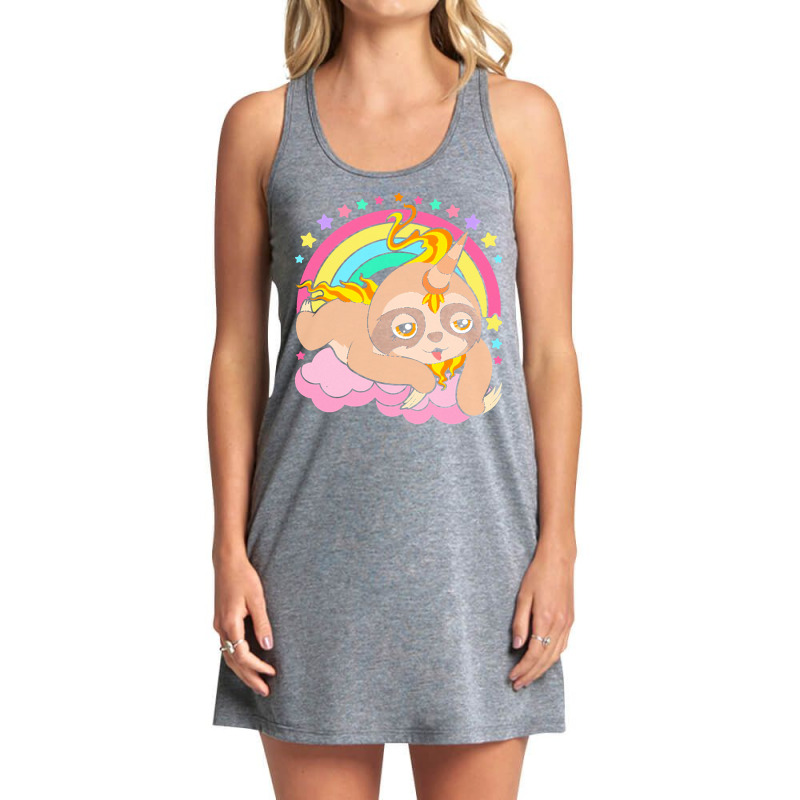 Animal T  Shirt Cute Sloth Magical Unicorn Slothicorn Lazy Animal T  S Tank Dress by wlowe820 | Artistshot