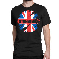 Union Jack T  Shirt Stonehenge British Flag England U K Britain Union Classic T-shirt | Artistshot