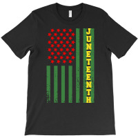 Juneteenth Flag Wavy T  Shirt Juneteenth Flag T  Shirt T-shirt | Artistshot