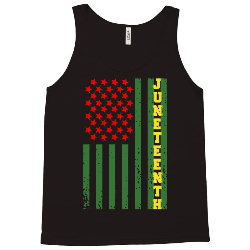 Juneteenth Flag Wavy T  Shirt Juneteenth Flag T  Shirt Tank Top | Artistshot