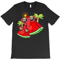 Watermelon T  Shirt Melon Sunglasses Exotic Summer Fruit Palm Trees Fu T-shirt | Artistshot