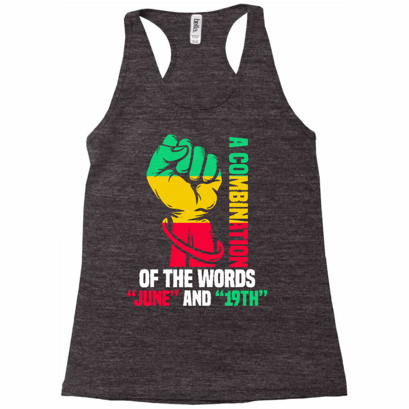 Juneteenth Gifts T  Shirt A Combination Of The Words Racerback Tank by theirepidermis | Artistshot