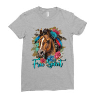 Free Spirit Quarter Horse Floral Ladies Fitted T-shirt | Artistshot