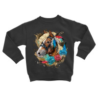 Haflinger Horse Floral Toddler Sweatshirt | Artistshot