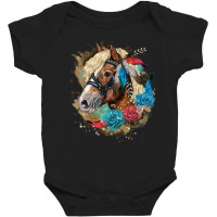 Haflinger Horse Floral Baby Bodysuit | Artistshot