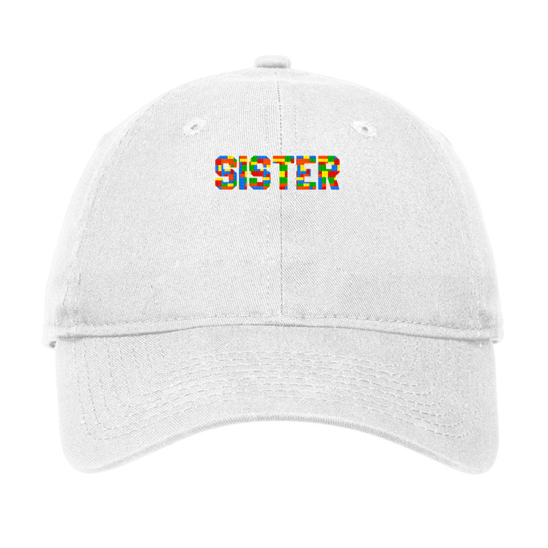 Sister Brick Builder Funny Blocks Master Builder T Shirt Adjustable Cap | Artistshot