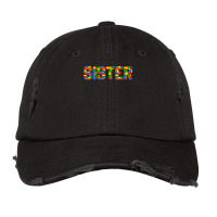 Sister Brick Builder Funny Blocks Master Builder T Shirt Vintage Cap | Artistshot