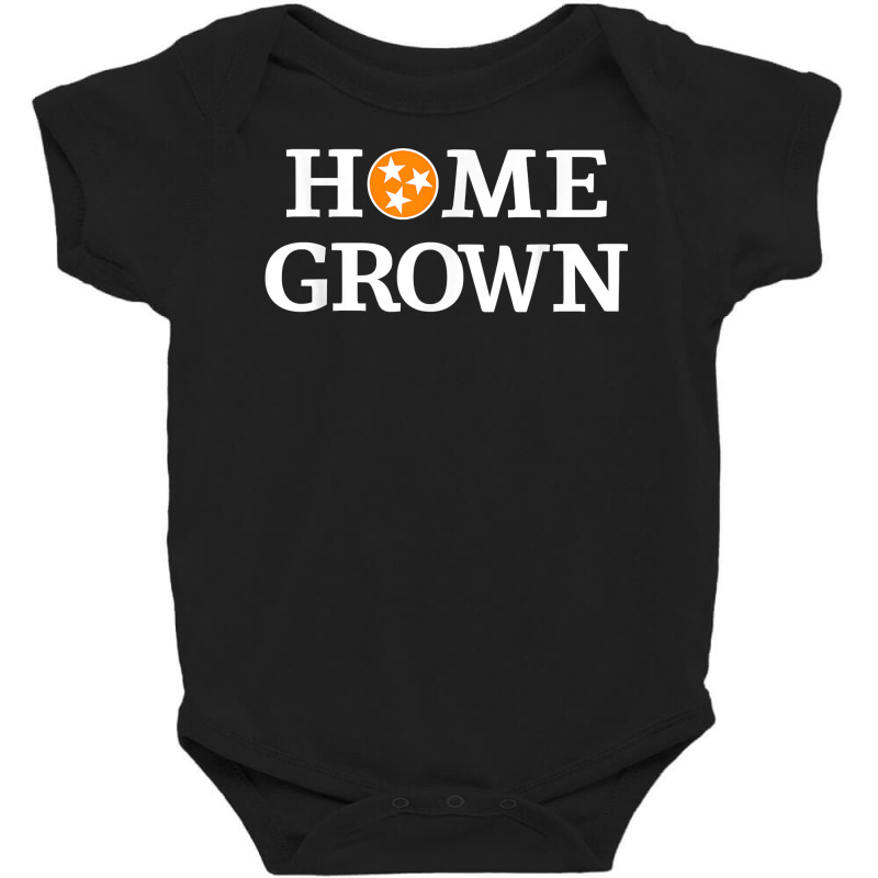 Home Grown Tennessee Flag Shirt Orange And White T Shirt Baby Bodysuit by SchonbergerKamile | Artistshot