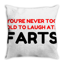 laugh farts Throw Pillow | Artistshot