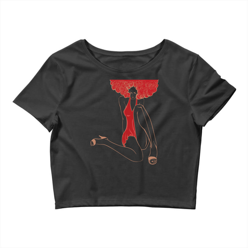 Fascinating Lady Art Crop Top by Chiks | Artistshot