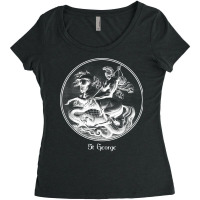 St. George And The Dragon Crusades Soldier Saint T Shirt Women's Triblend Scoop T-shirt | Artistshot