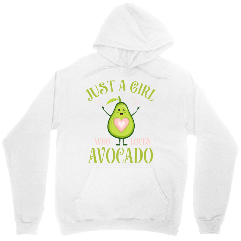 Avocado Fresh Organic Lover Just A Girl Who Loves Avocado Long Sleeve Unisex Hoodie by alanacaro | Artistshot