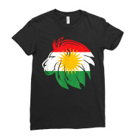 Kurdistan Flag Lion Kurds Kurdish T Shirt Ladies Fitted T-shirt | Artistshot