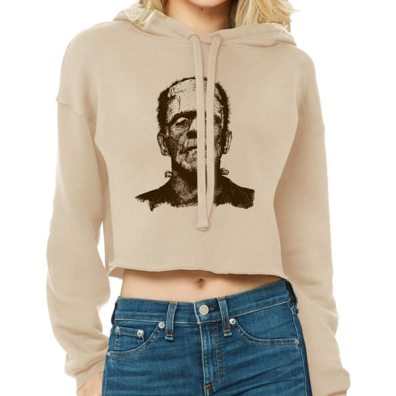 Frankenstein's Monster   Horror Cropped Hoodie by naomitomat | Artistshot