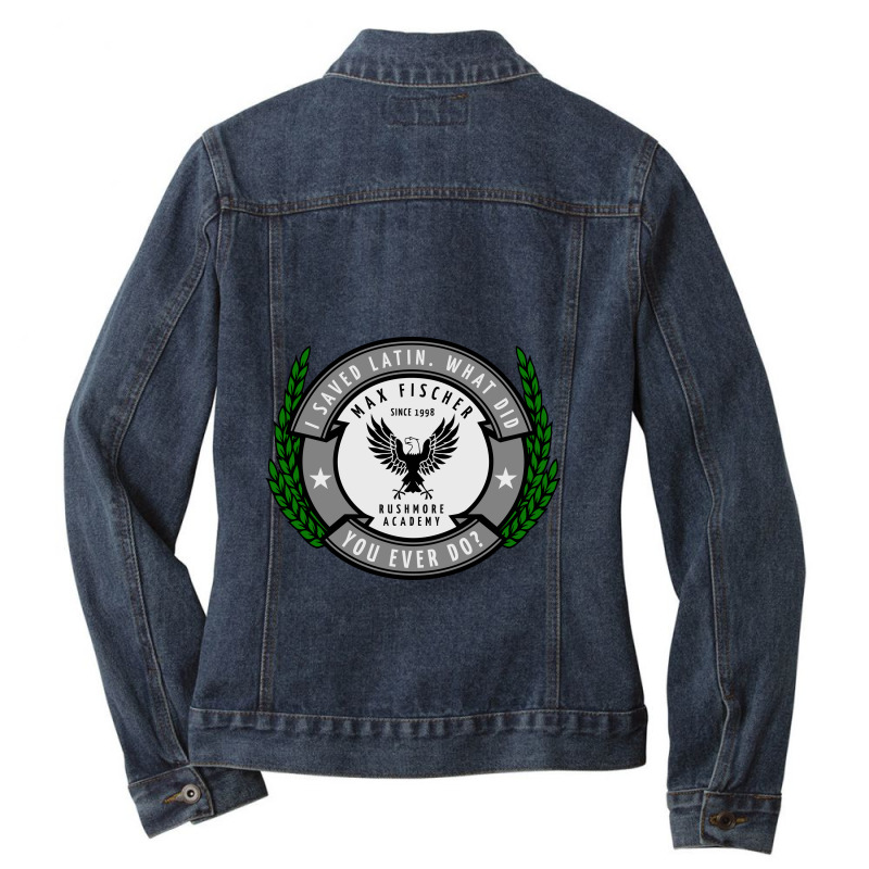 I Saved Latin   Wes Anderson Ladies Denim Jacket by naomitomat | Artistshot