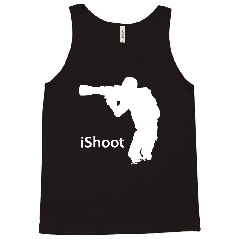 Ishoot   Camera Photographer Trained Shooting Funny Gun Photo Gift Tee Tank Top | Artistshot