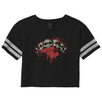 Grunge Skull Art Scorecard Crop Tee | Artistshot