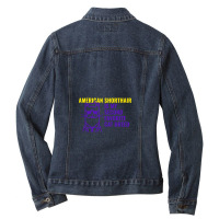 American Shorthair  Is My Second Favorite Cat Breed Ladies Denim Jacket | Artistshot