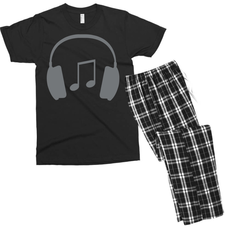 Headphones With Music Note Men's T-shirt Pajama Set by AQSRi | Artistshot