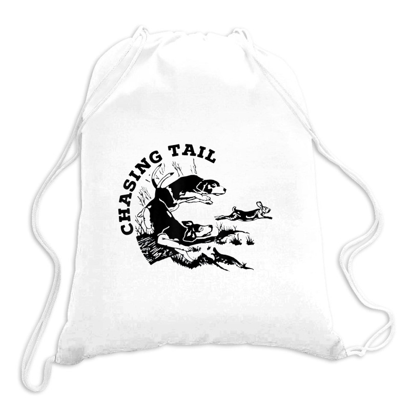 Rabbit Hunter Beagles Chasing Tail Hunting Cottontail Drawstring Bags | Artistshot