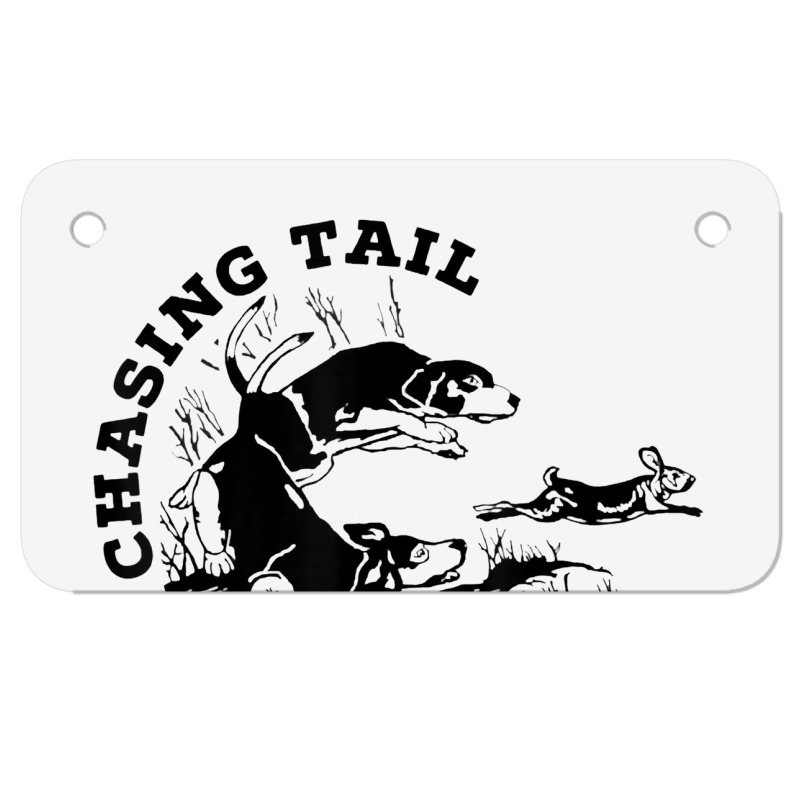 Rabbit Hunter Beagles Chasing Tail Hunting Cottontail Motorcycle License Plate | Artistshot