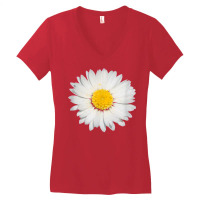 Top View Of A White Common Daisy Isolated T Shirt Women's V-neck T-shirt | Artistshot