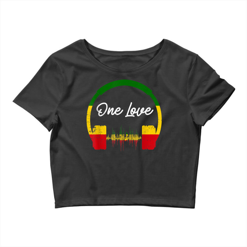 Rasta Reggae Music Headphones Jamaican Pride T Shirt Crop Top by SchonbergerKamile | Artistshot