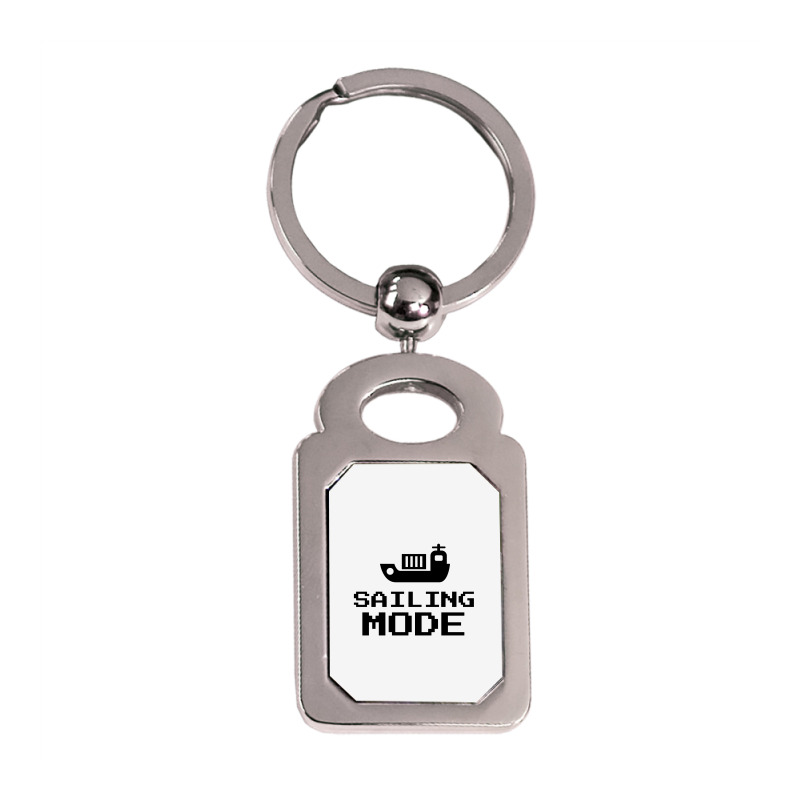 Sailing Mode Silver Rectangle Keychain | Artistshot