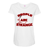 People Are Strange Maternity Scoop Neck T-shirt | Artistshot