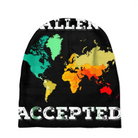 Challenge Accepted Map Travel World Traveler Baby Beanies | Artistshot