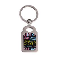 Twinkle Twinkle Little Star Only I Know Gender Keeper Reveal Silver Rectangle Keychain | Artistshot