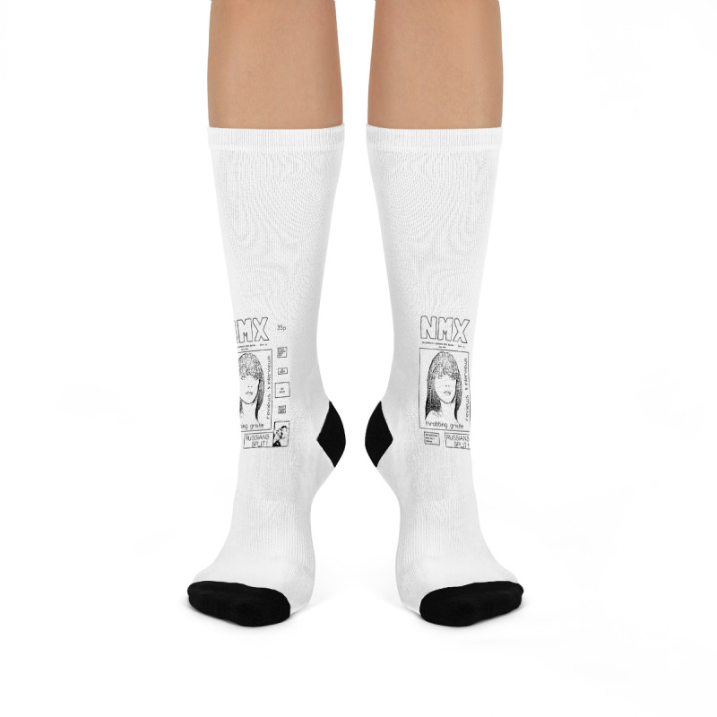 Throbbing Gristle 80s Fanzine Crew Socks | Artistshot