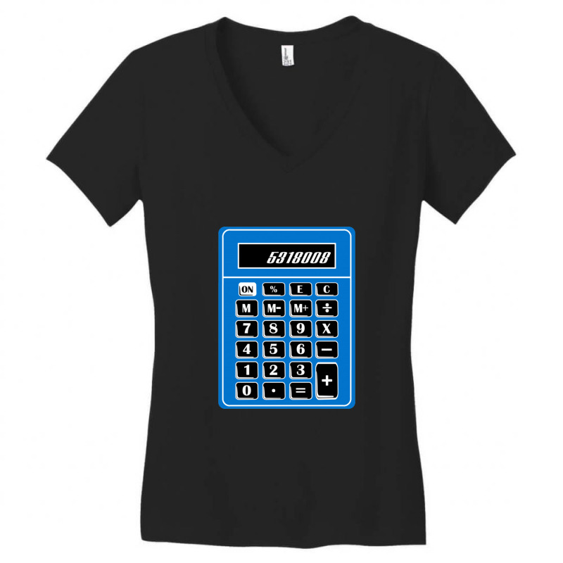 Boobies Calculator Women's V-Neck T-Shirt by maulidil | Artistshot