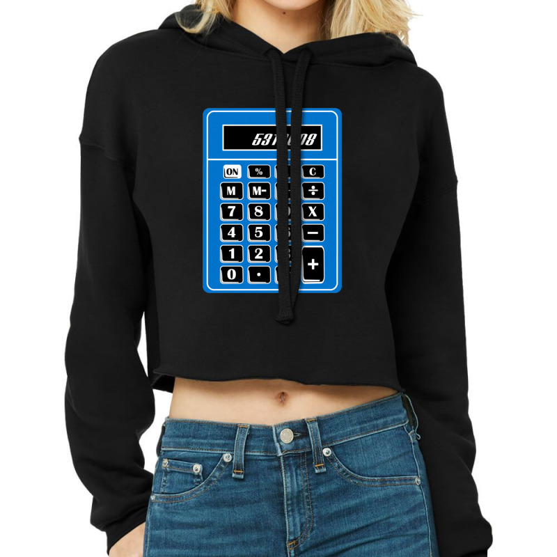 Boobies Calculator Cropped Hoodie by maulidil | Artistshot