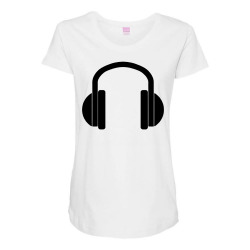 headphones Maternity Scoop Neck T-shirt | Artistshot