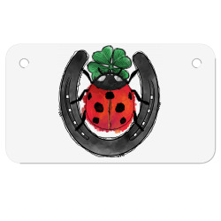 ladybird and horseshoe Motorcycle License Plate | Artistshot