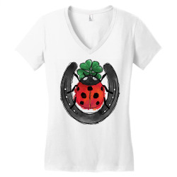 ladybird and horseshoe Women's V-Neck T-Shirt | Artistshot