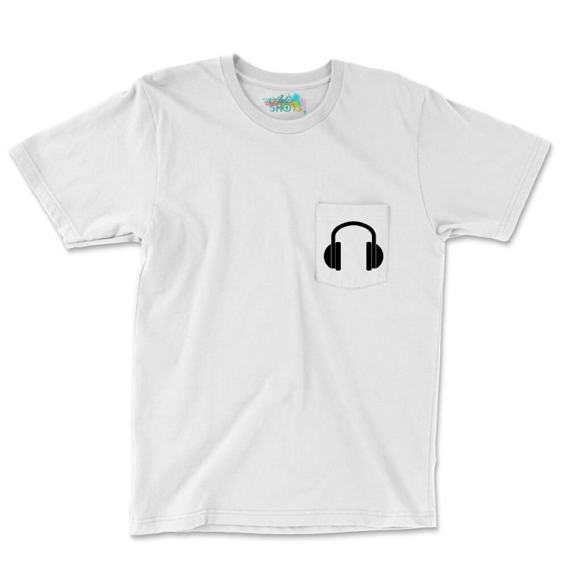 Headphones Pocket T-shirt | Artistshot