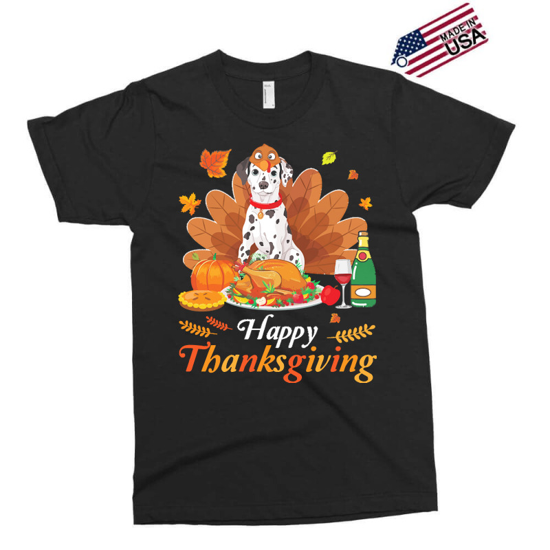 Dalmatian Happy Thanksgiving Christmas T  Shirt Dalmatian Turkey Costu Exclusive T-shirt | Artistshot